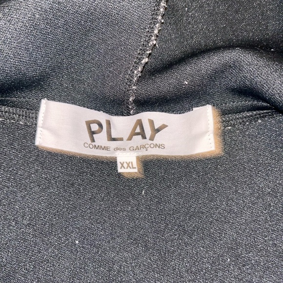 COMME DES GARCONS CDG PLAY BLACK HEART FULL ZIP BACK PRINT HOODIE SIZE XXL - Picture 9 of 9